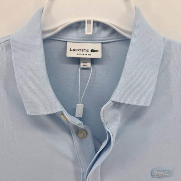 Lacoste Light Blue Classic Polo Shirt – Size Large – Regular Fit – NWT - Picture 3 of 6